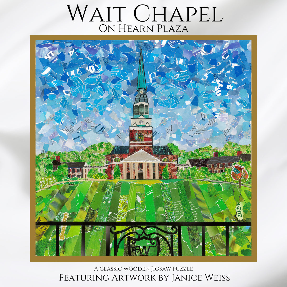 Wait Chapel on Hearn Plaza — artwork by Janice Weiss